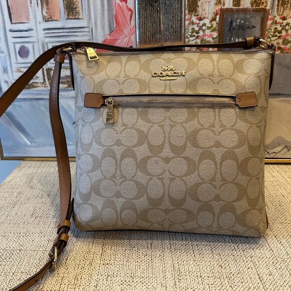 Coach Rowan File Monogram Bag in Signature Canvas - Picture 3 of 6